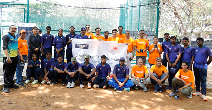 Amazon organizes a cricket match with visually impaired persons in Bengaluru to promote inclusivity
