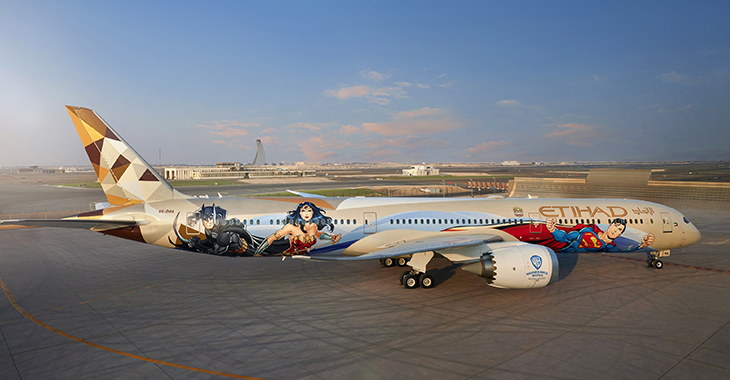 Warner Bros. World™ Yas Island, Abu Dhabi Launches its First Branded Aircraft in partnership with Etihad Airways