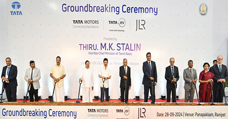 Tata Motors conducts groundbreaking ceremony of its new vehicle manufacturing facility in Tamil Nadu